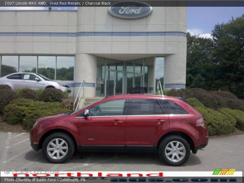 Vivid Red Metallic / Charcoal Black 2007 Lincoln MKX AWD