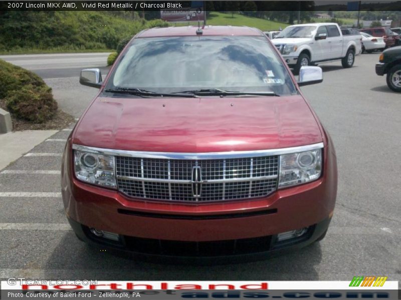 Vivid Red Metallic / Charcoal Black 2007 Lincoln MKX AWD