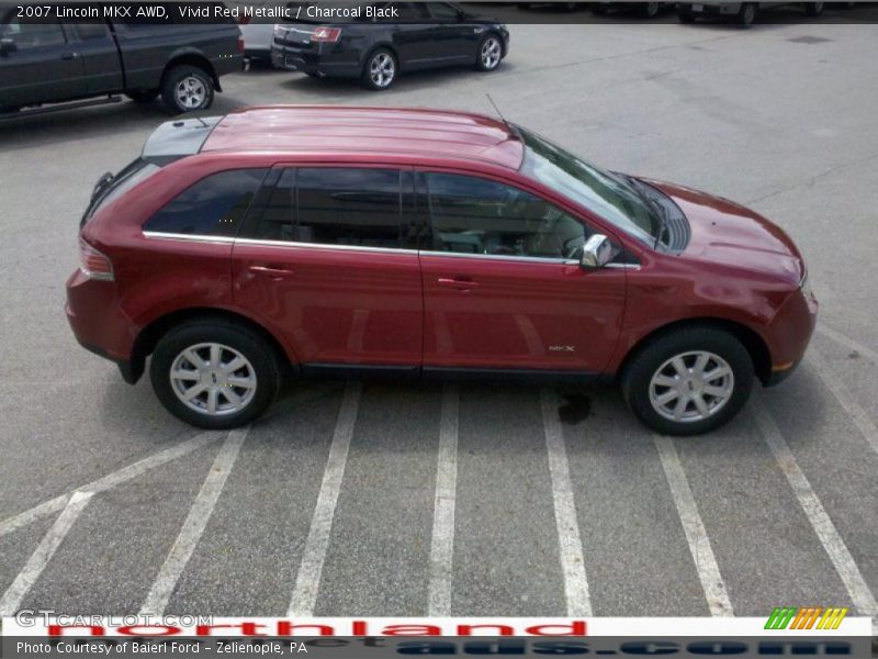 Vivid Red Metallic / Charcoal Black 2007 Lincoln MKX AWD