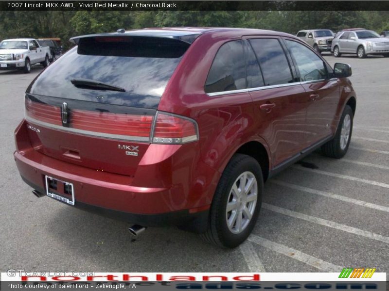 Vivid Red Metallic / Charcoal Black 2007 Lincoln MKX AWD