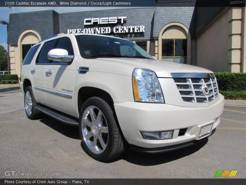 White Diamond / Cocoa/Light Cashmere 2008 Cadillac Escalade AWD