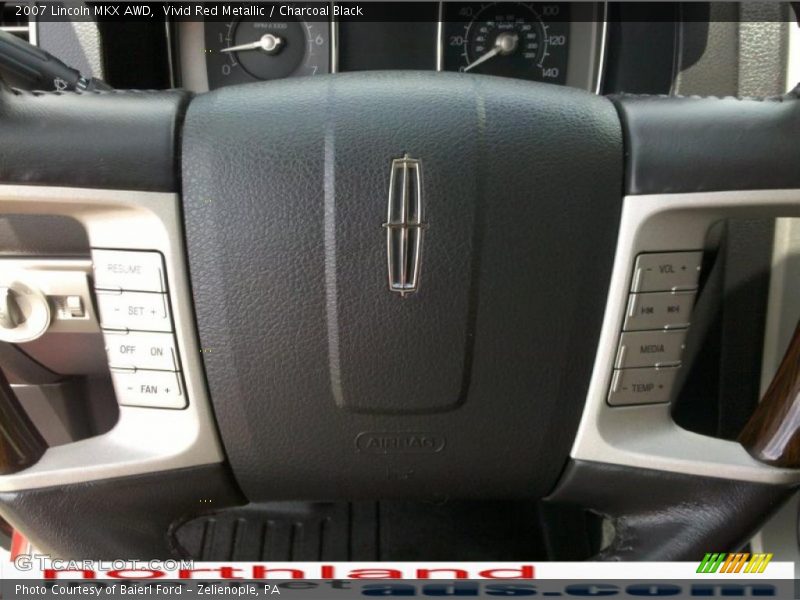Vivid Red Metallic / Charcoal Black 2007 Lincoln MKX AWD