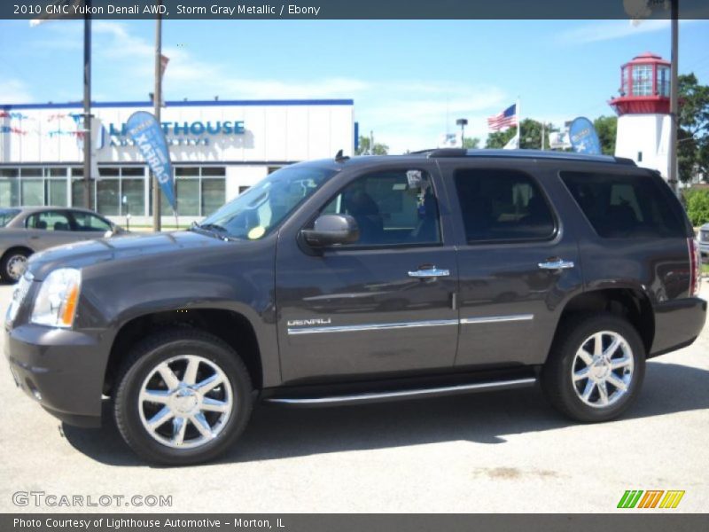 Storm Gray Metallic / Ebony 2010 GMC Yukon Denali AWD
