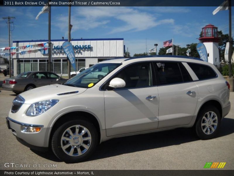 White Diamond Tricoat / Cashmere/Cocoa 2011 Buick Enclave CXL