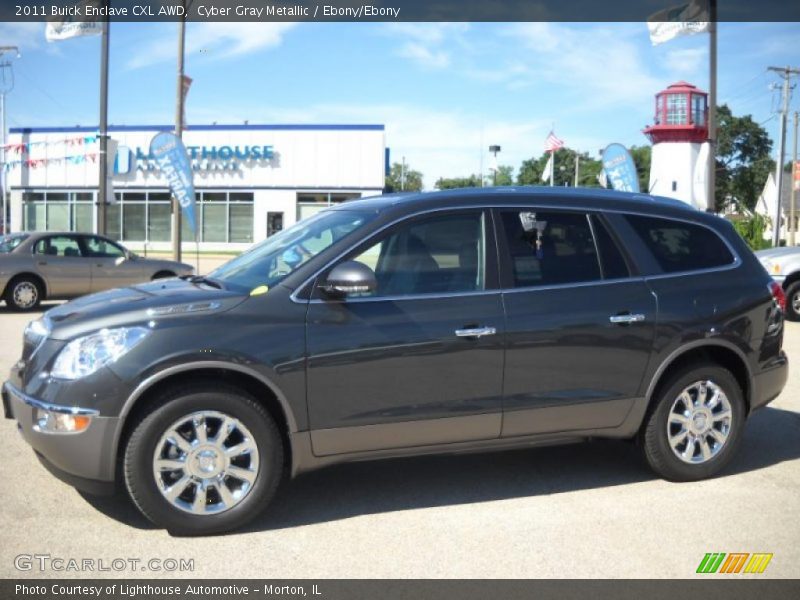 Cyber Gray Metallic / Ebony/Ebony 2011 Buick Enclave CXL AWD