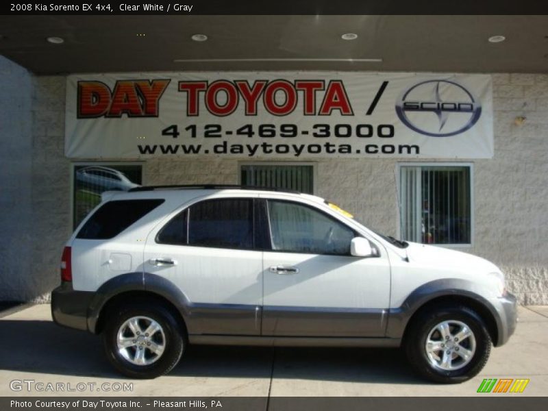 Clear White / Gray 2008 Kia Sorento EX 4x4