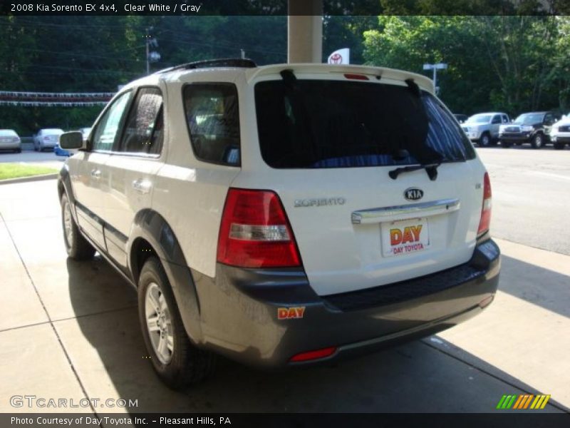 Clear White / Gray 2008 Kia Sorento EX 4x4