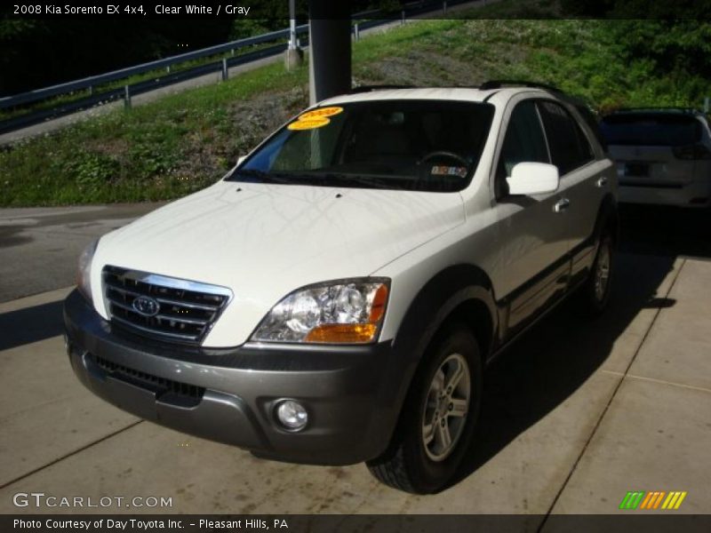 Clear White / Gray 2008 Kia Sorento EX 4x4