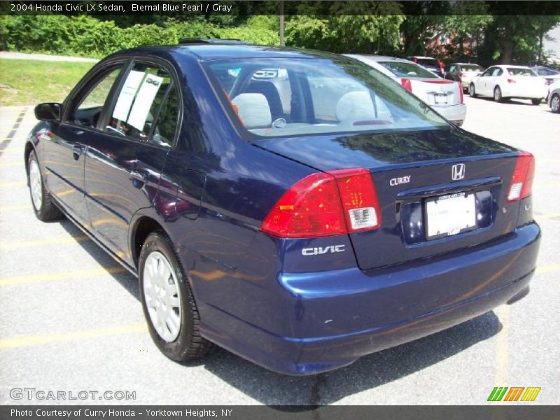 Eternal Blue Pearl / Gray 2004 Honda Civic LX Sedan