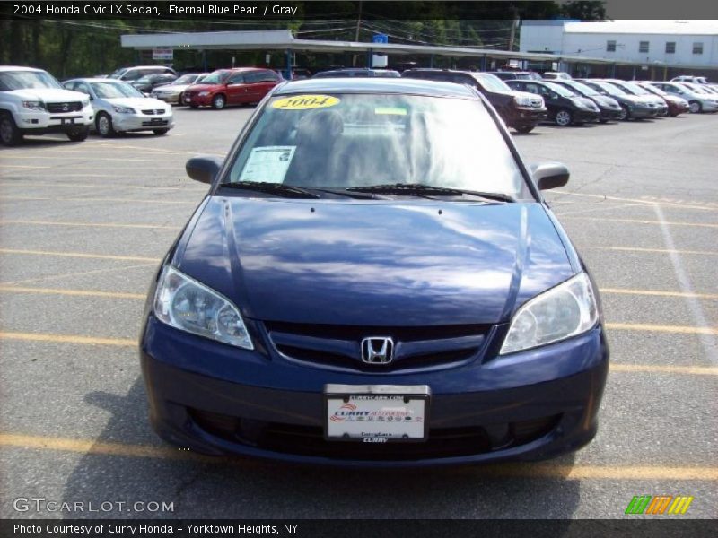 Eternal Blue Pearl / Gray 2004 Honda Civic LX Sedan