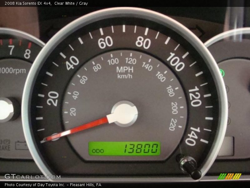 Clear White / Gray 2008 Kia Sorento EX 4x4
