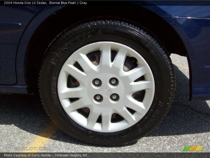Eternal Blue Pearl / Gray 2004 Honda Civic LX Sedan