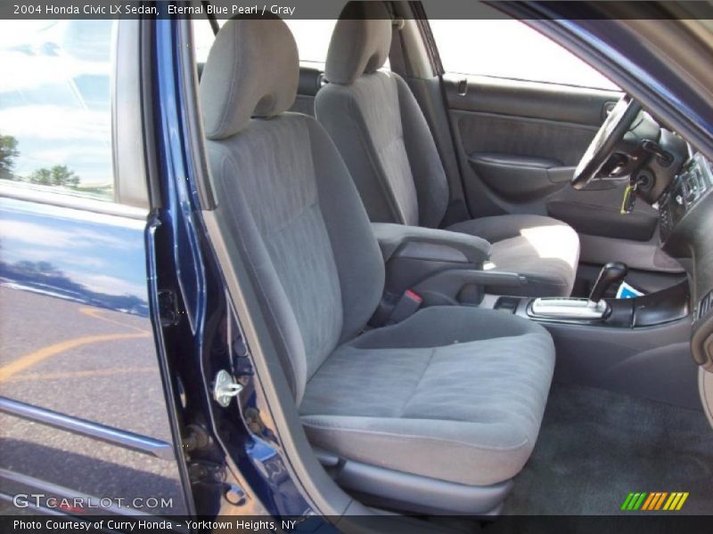 Eternal Blue Pearl / Gray 2004 Honda Civic LX Sedan