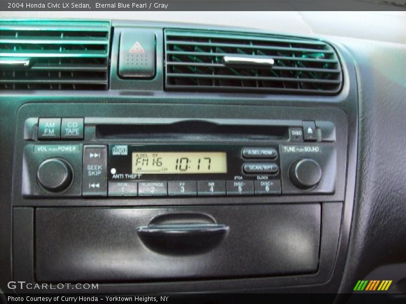 Eternal Blue Pearl / Gray 2004 Honda Civic LX Sedan
