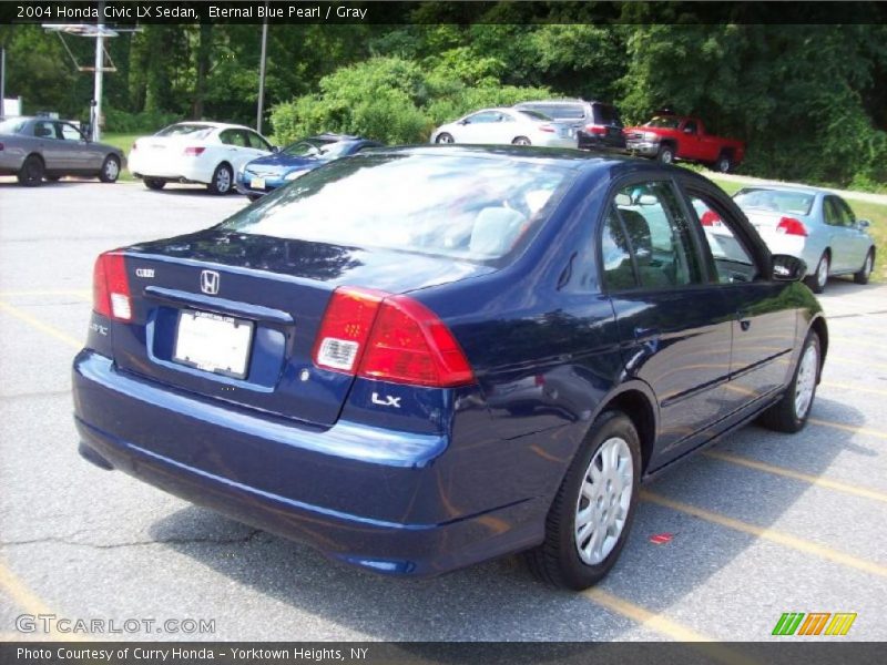 Eternal Blue Pearl / Gray 2004 Honda Civic LX Sedan