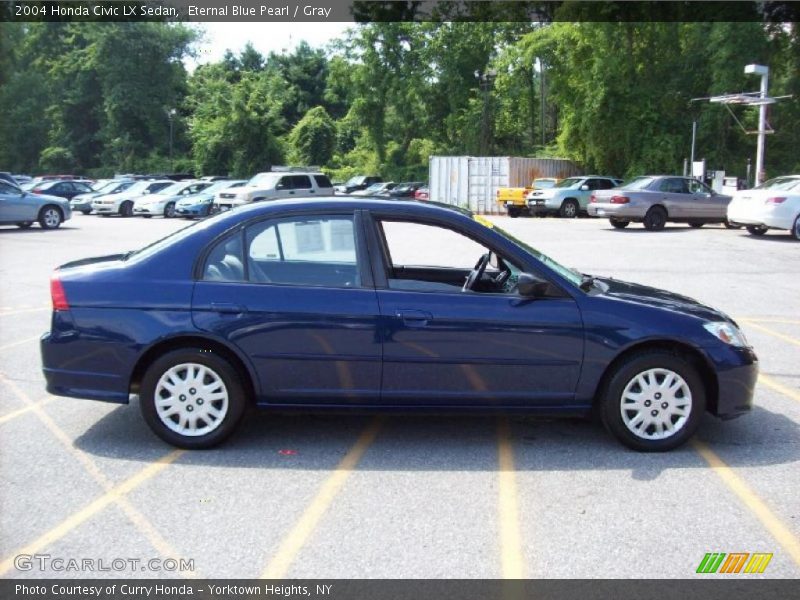 Eternal Blue Pearl / Gray 2004 Honda Civic LX Sedan