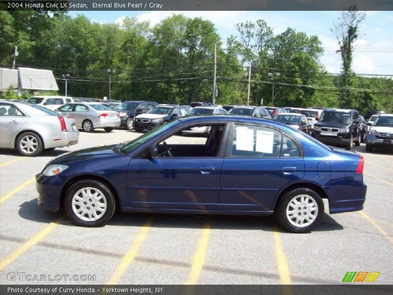 Eternal Blue Pearl / Gray 2004 Honda Civic LX Sedan