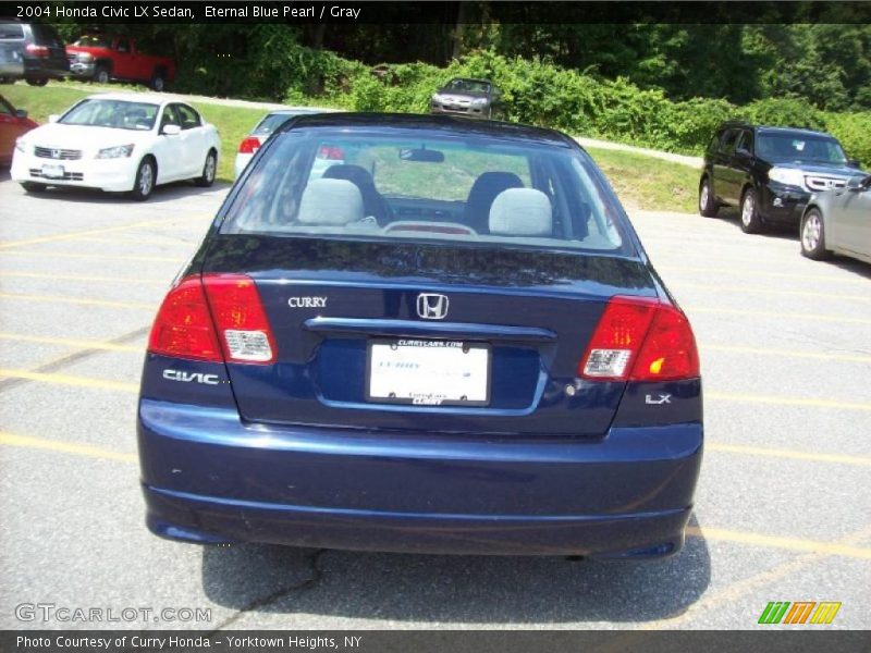 Eternal Blue Pearl / Gray 2004 Honda Civic LX Sedan