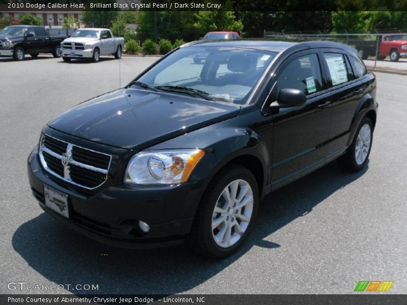 Brilliant Black Crystal Pearl / Dark Slate Gray 2010 Dodge Caliber Heat