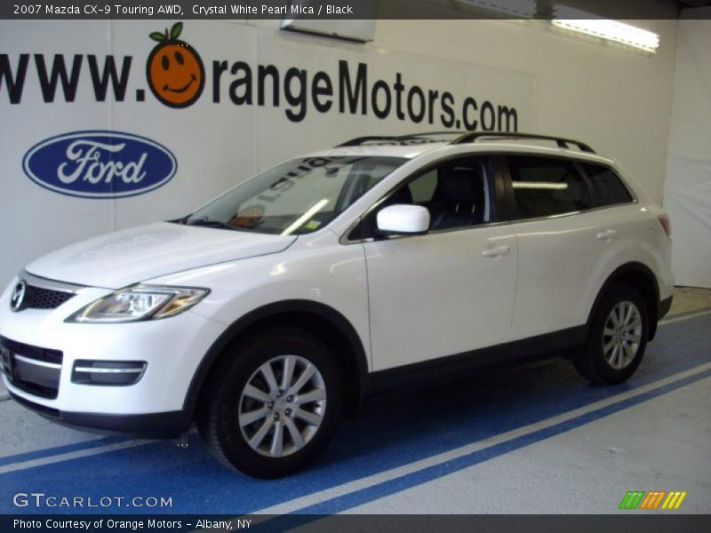 Crystal White Pearl Mica / Black 2007 Mazda CX-9 Touring AWD