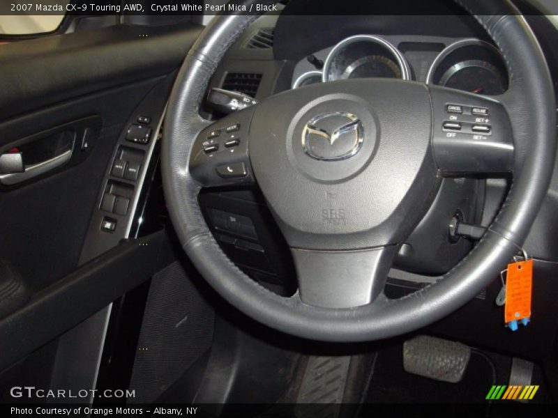 Crystal White Pearl Mica / Black 2007 Mazda CX-9 Touring AWD