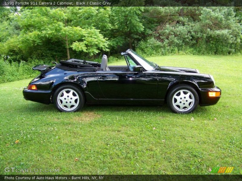 Black / Classic Grey 1991 Porsche 911 Carrera 2 Cabriolet