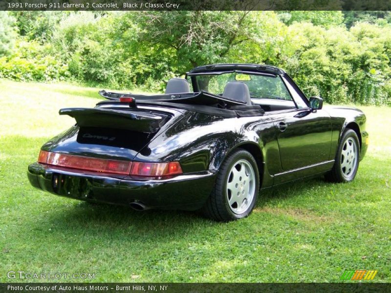 Black / Classic Grey 1991 Porsche 911 Carrera 2 Cabriolet