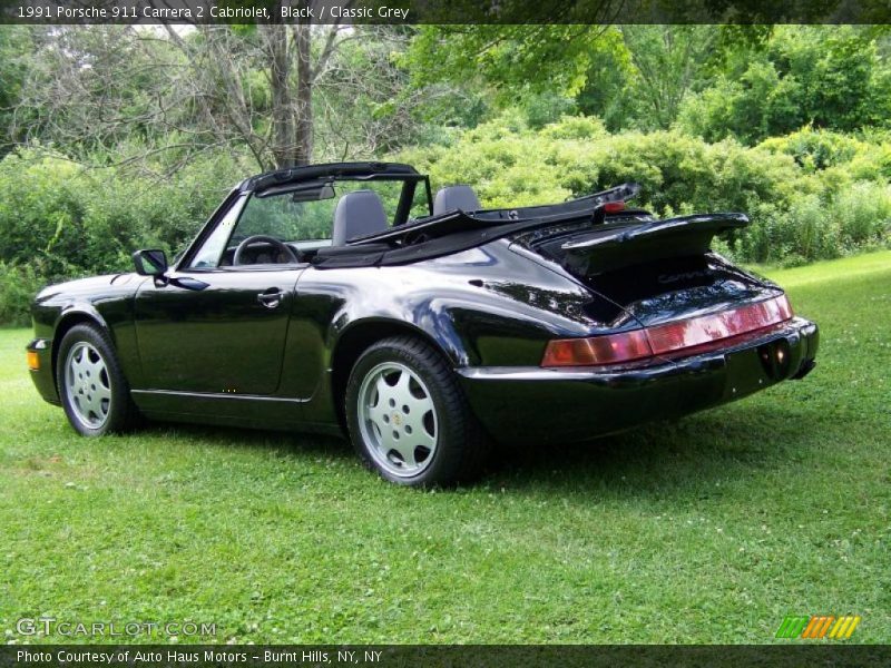 Black / Classic Grey 1991 Porsche 911 Carrera 2 Cabriolet