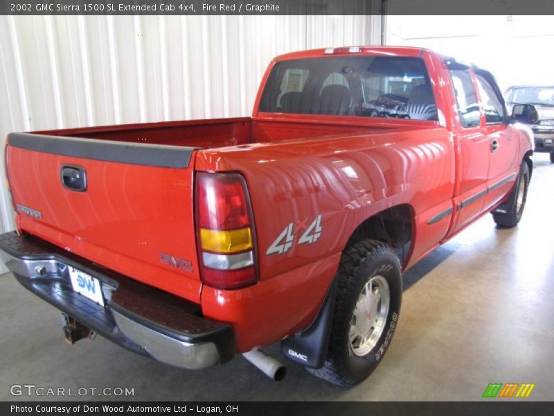 Fire Red / Graphite 2002 GMC Sierra 1500 SL Extended Cab 4x4
