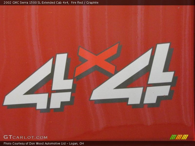 Fire Red / Graphite 2002 GMC Sierra 1500 SL Extended Cab 4x4