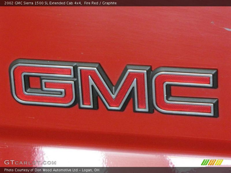 Fire Red / Graphite 2002 GMC Sierra 1500 SL Extended Cab 4x4