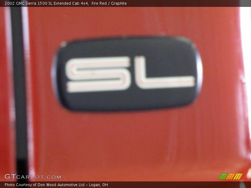 Fire Red / Graphite 2002 GMC Sierra 1500 SL Extended Cab 4x4
