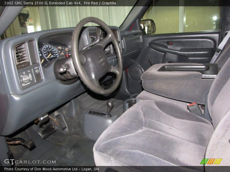 Fire Red / Graphite 2002 GMC Sierra 1500 SL Extended Cab 4x4