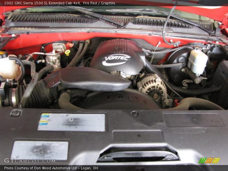 Fire Red / Graphite 2002 GMC Sierra 1500 SL Extended Cab 4x4