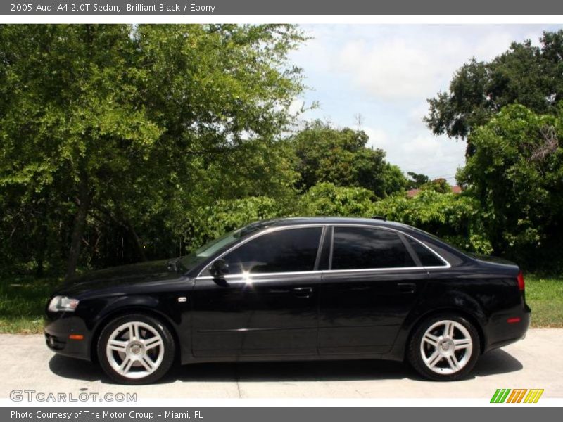 Brilliant Black / Ebony 2005 Audi A4 2.0T Sedan