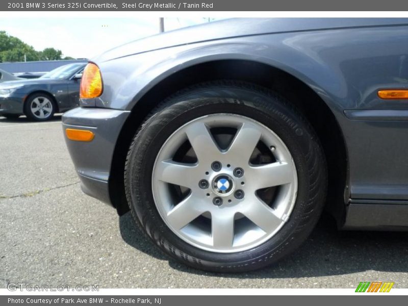 Steel Grey Metallic / Tanin Red 2001 BMW 3 Series 325i Convertible