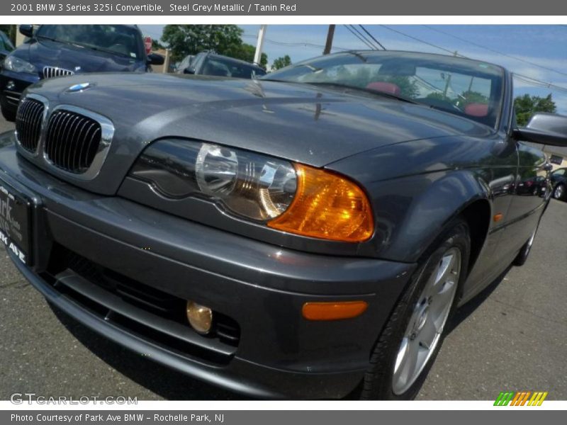 Steel Grey Metallic / Tanin Red 2001 BMW 3 Series 325i Convertible