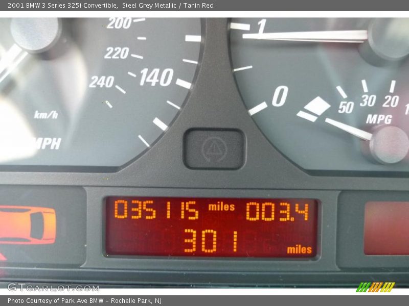 Steel Grey Metallic / Tanin Red 2001 BMW 3 Series 325i Convertible