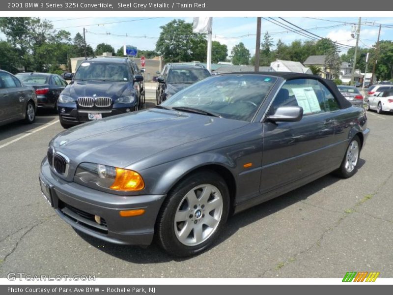 Steel Grey Metallic / Tanin Red 2001 BMW 3 Series 325i Convertible