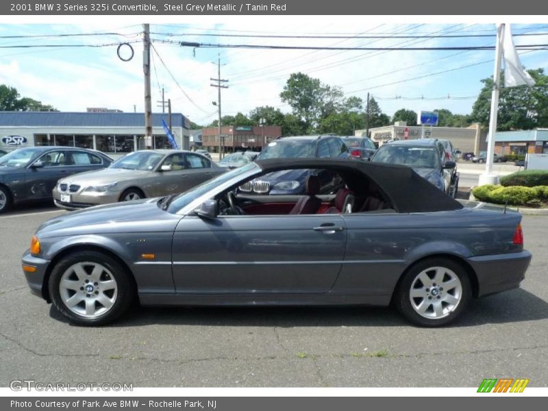 Steel Grey Metallic / Tanin Red 2001 BMW 3 Series 325i Convertible
