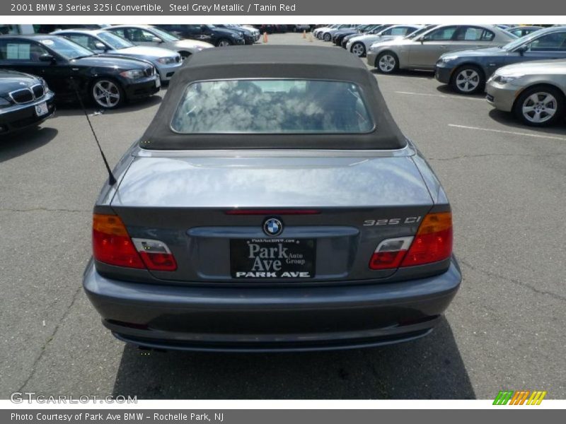 Steel Grey Metallic / Tanin Red 2001 BMW 3 Series 325i Convertible