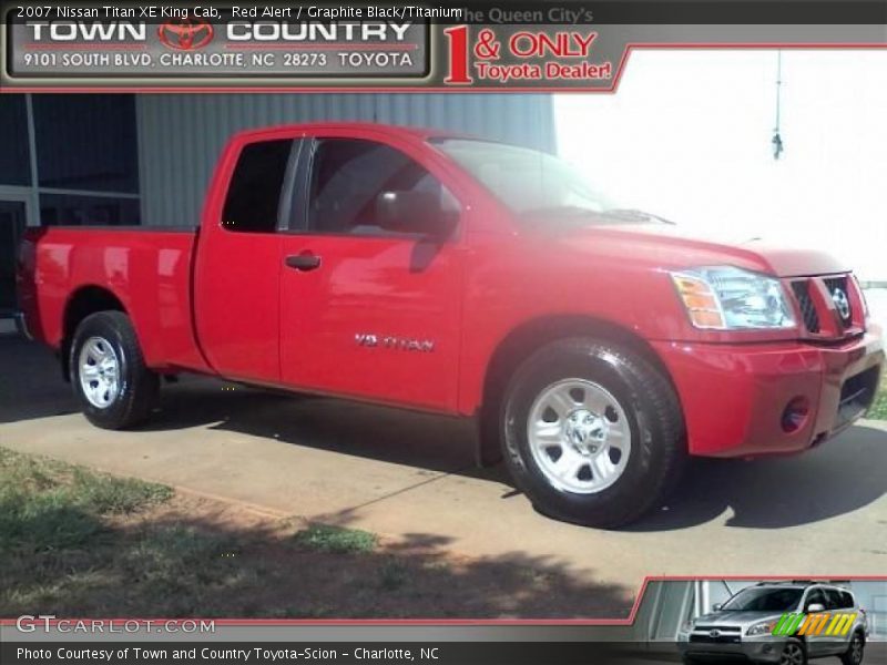 Red Alert / Graphite Black/Titanium 2007 Nissan Titan XE King Cab