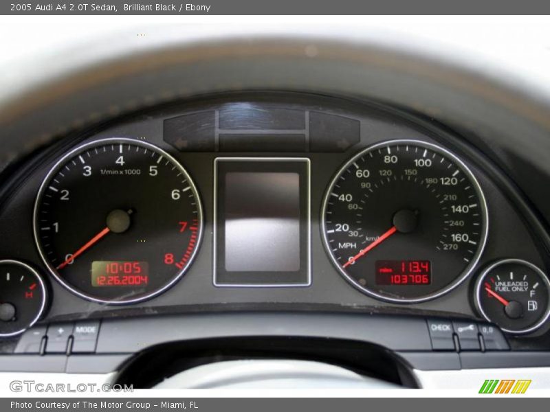 Brilliant Black / Ebony 2005 Audi A4 2.0T Sedan