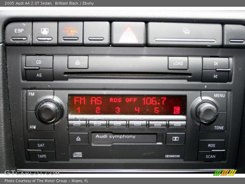 Brilliant Black / Ebony 2005 Audi A4 2.0T Sedan