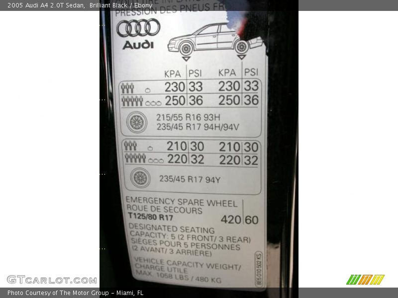 Brilliant Black / Ebony 2005 Audi A4 2.0T Sedan