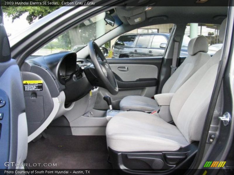 Carbon Gray / Gray 2009 Hyundai Elantra SE Sedan