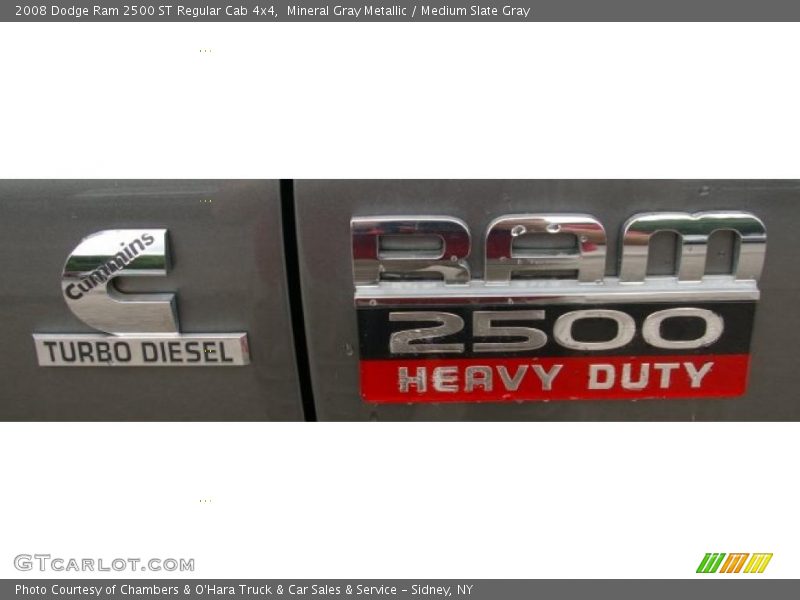 Mineral Gray Metallic / Medium Slate Gray 2008 Dodge Ram 2500 ST Regular Cab 4x4