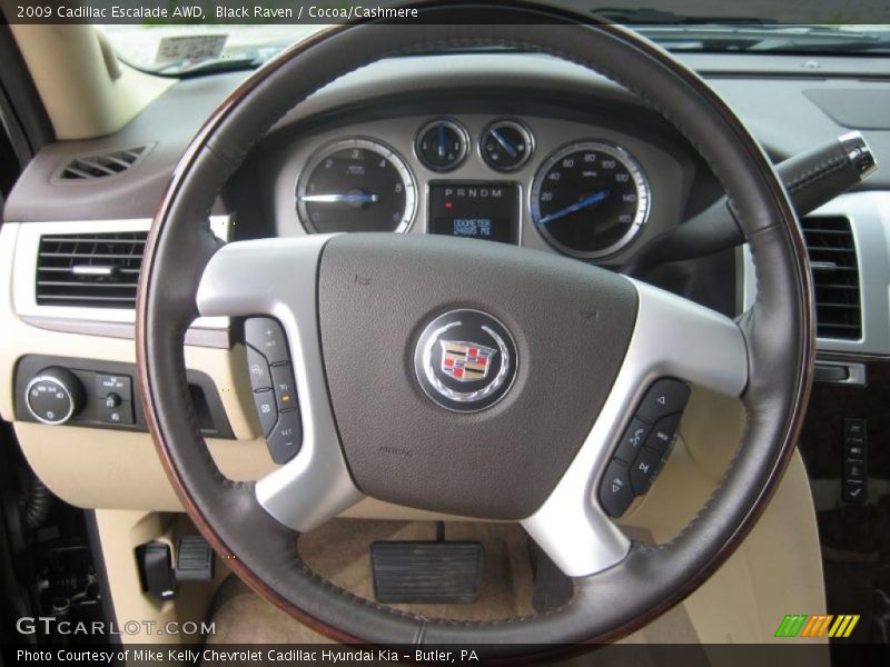 Black Raven / Cocoa/Cashmere 2009 Cadillac Escalade AWD