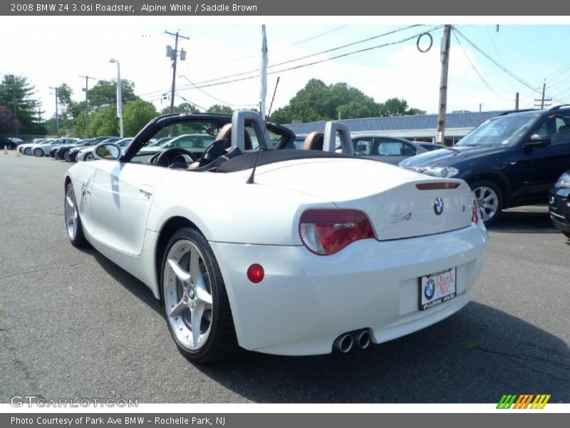 Alpine White / Saddle Brown 2008 BMW Z4 3.0si Roadster