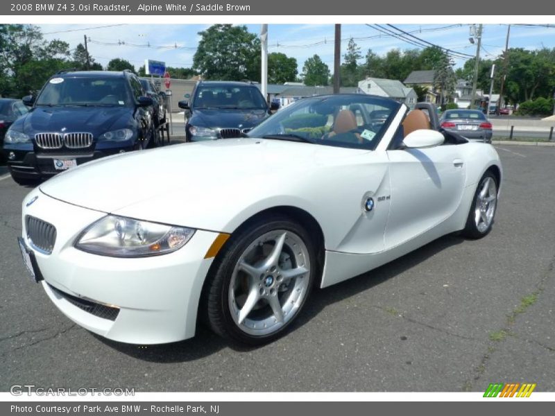 Alpine White / Saddle Brown 2008 BMW Z4 3.0si Roadster